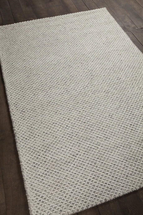 Chandra Ira IRA-44501 White rug, angled side view