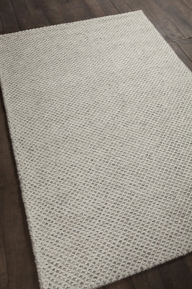 Chandra Ira IRA-44501 White rug, angled side view