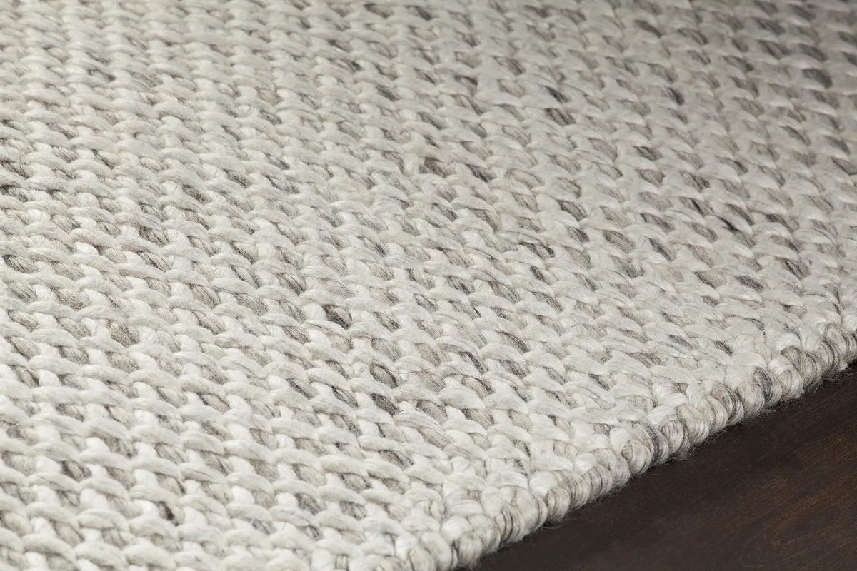 Chandra Ira IRA-44501 White rug, side detail view
