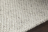 Chandra Ira IRA-44501 White rug, side detail view