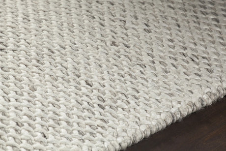 Chandra Ira IRA-44501 White rug, side detail view