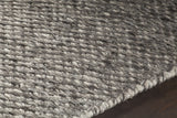Chandra Ira IRA-44502 Dark Grey rug, side detail view
