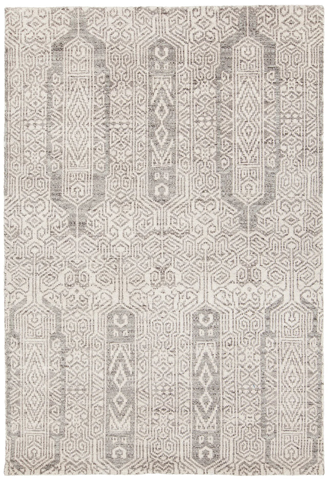 Chandra Isla ISL-44200 Grey and White rug, flat view