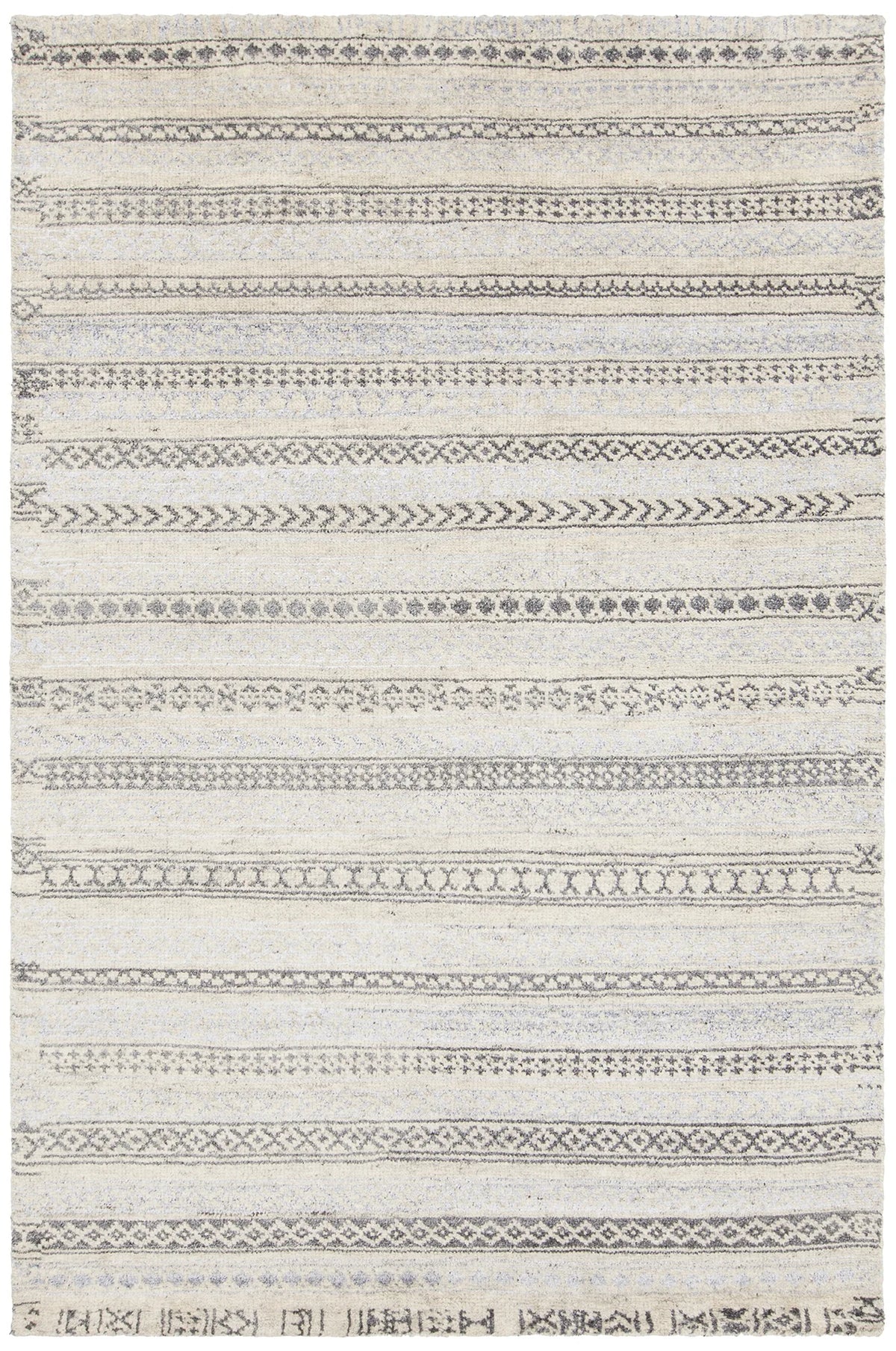Chandra Isla ISL-44201 White and Grey rug, flat view