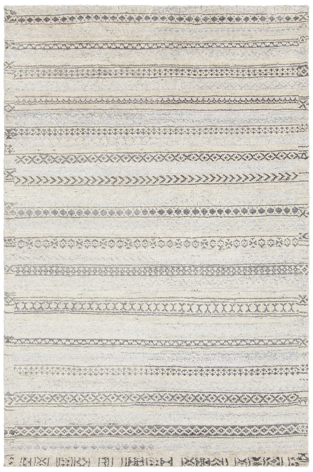 Chandra Isla ISL-44201 White and Grey rug, flat view