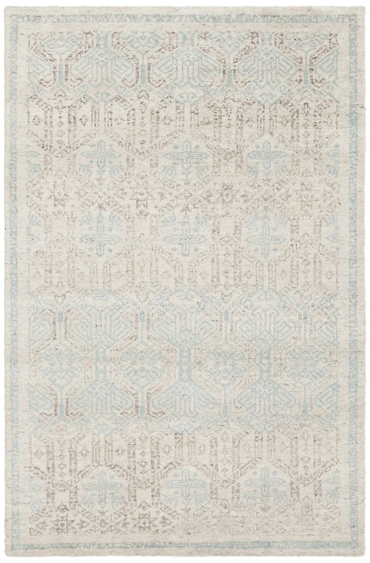 Chandra Isla ISL-44202 White and Blue and Grey rug, flat view