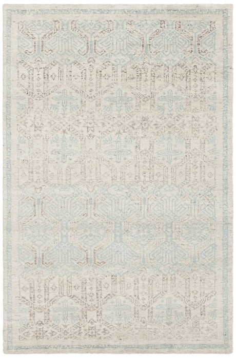 Chandra Isla ISL-44202 White and Blue and Grey rug, flat view