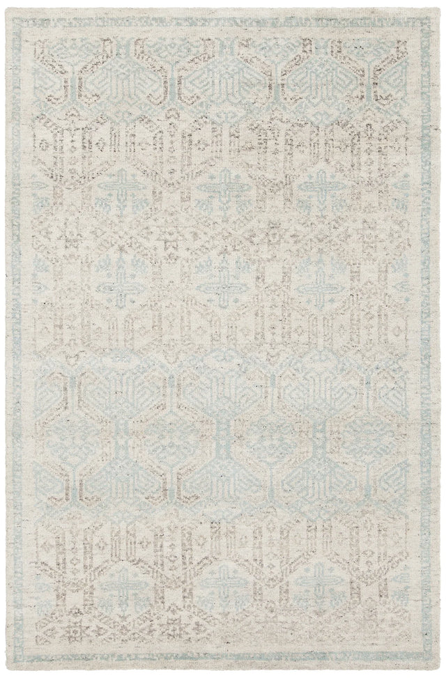 Chandra Isla ISL-44202 White and Blue and Grey rug, flat view