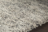 Chandra Izzie IZZ-45300 White and Grey rug, side detail view