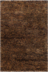 Chandra Izzie IZZ-45301 Brown and Yellow and Charcoal rug, flat view