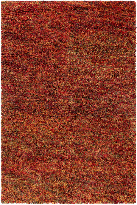 Chandra Izzie IZZ-45302 Red and Green and Yellow rug, flat view