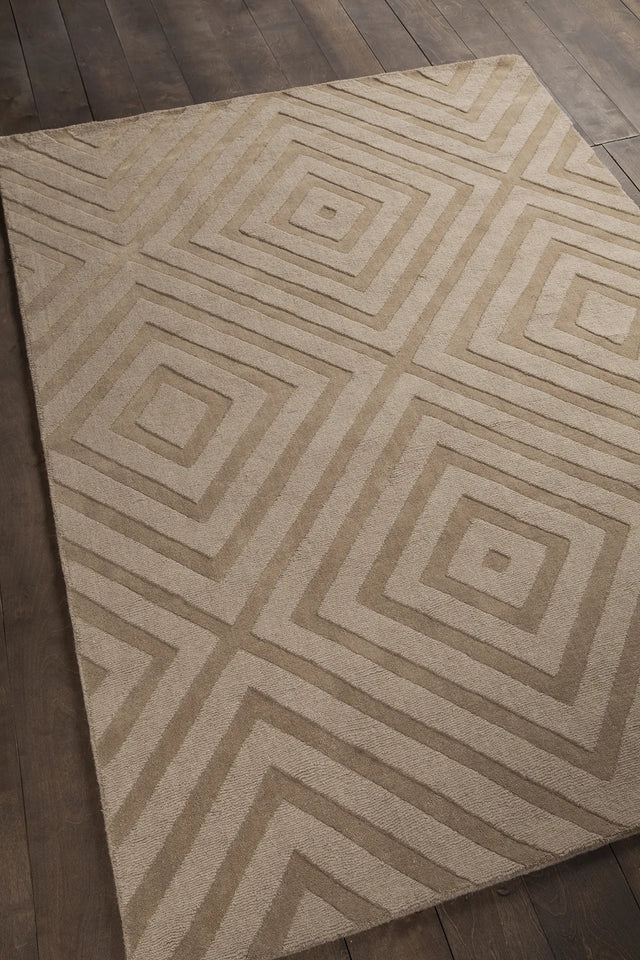 Chandra Jaipur JAI-18900 Tan rug, angled side view
