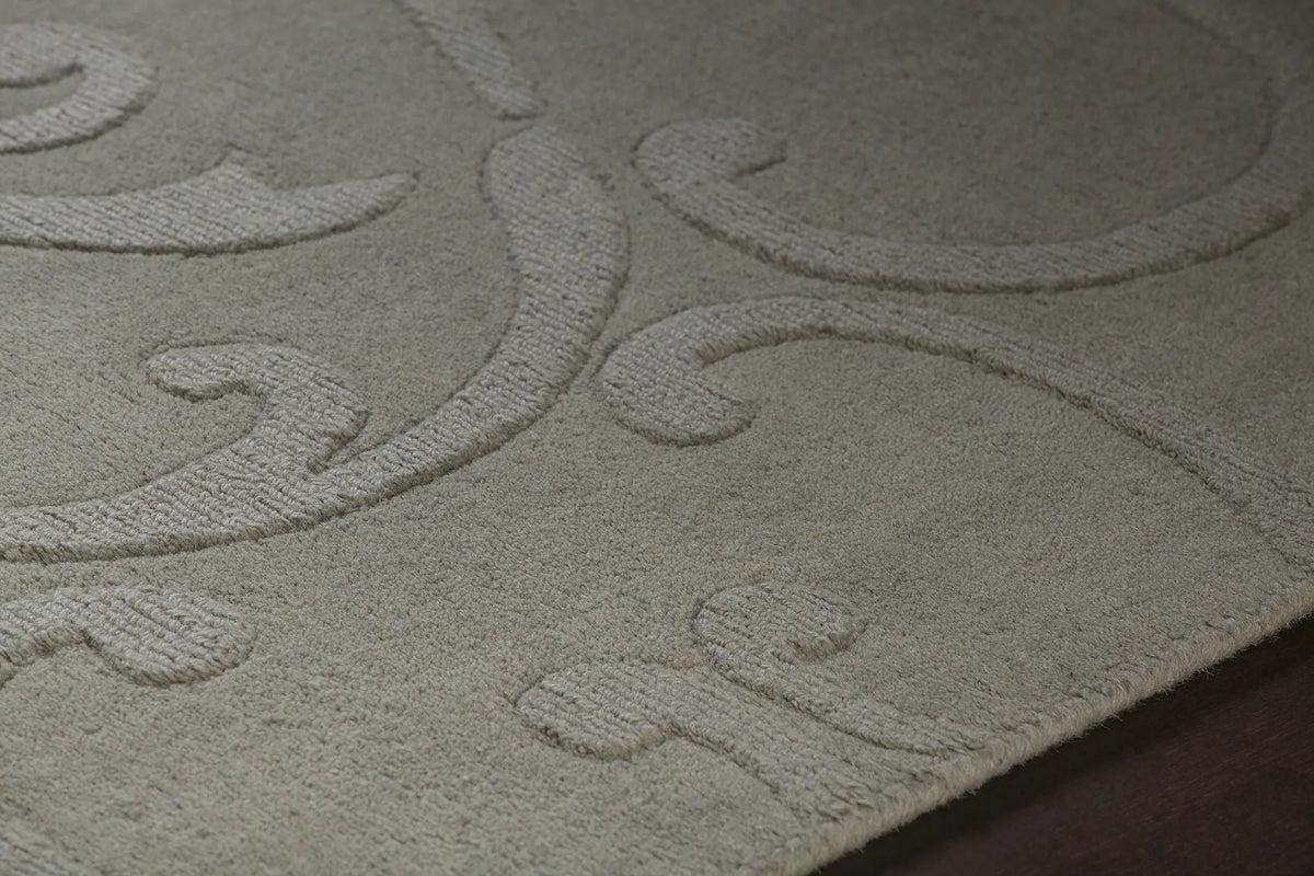 Chandra Jaipur JAI-18903 Blue rug, side detail view
