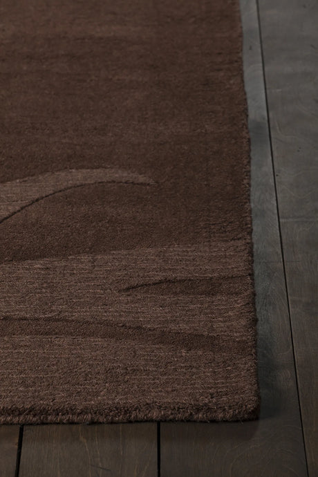 Chandra Jaipur JAI-18904 Brown rug, corner detail