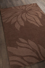 Chandra Jaipur JAI-18904 Brown rug, angled side view
