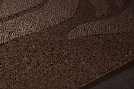 Chandra Jaipur JAI-18904 Brown rug, side detail view