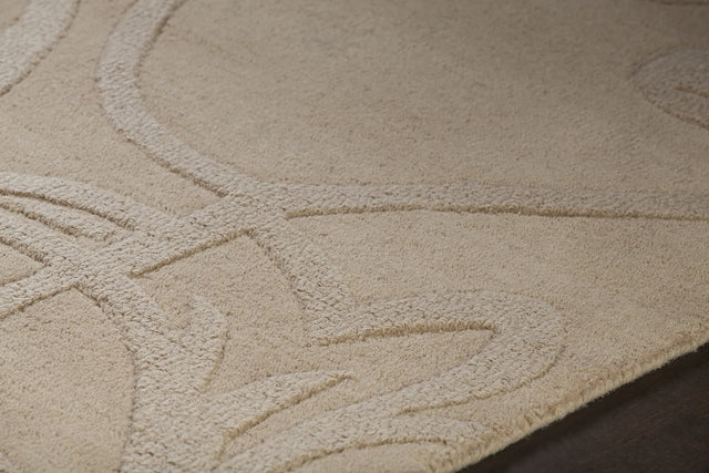 Chandra Jaipur JAI-18905 Beige rug, side detail view