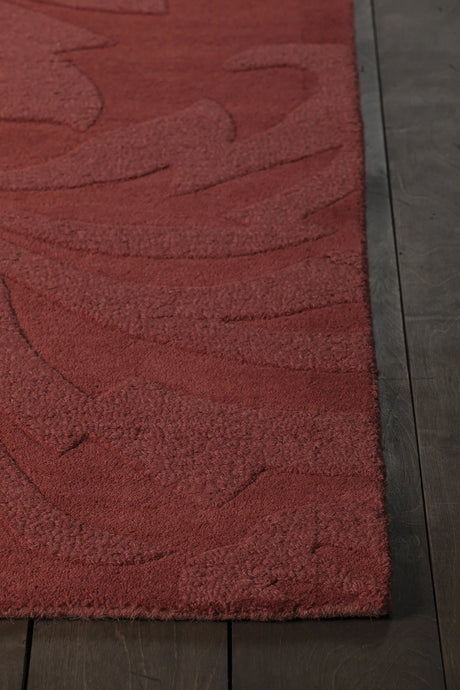 Chandra Jaipur JAI-18908 Red rug, corner detail