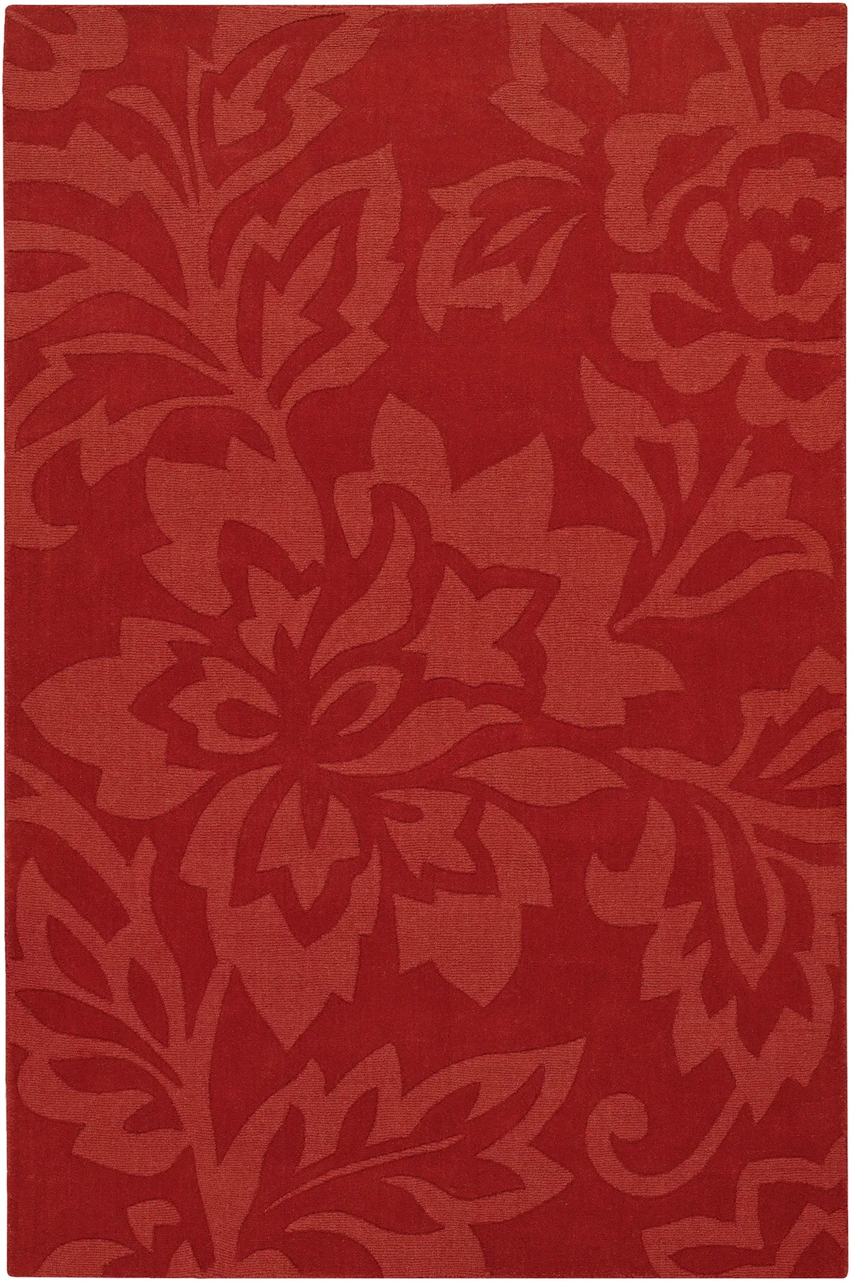 Chandra Jaipur JAI-18908 Red rug, flat view