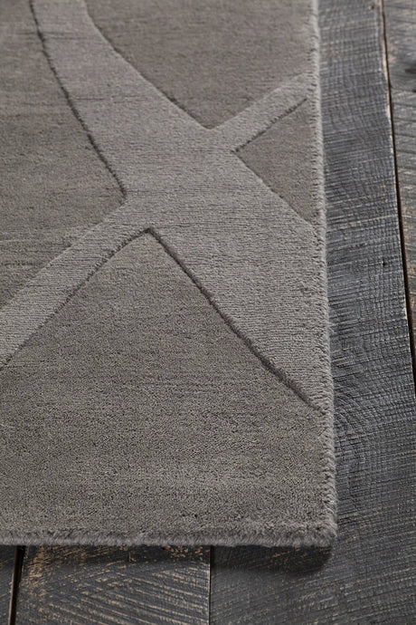 Chandra Jaipur JAI-18909 Grey rug, corner detail