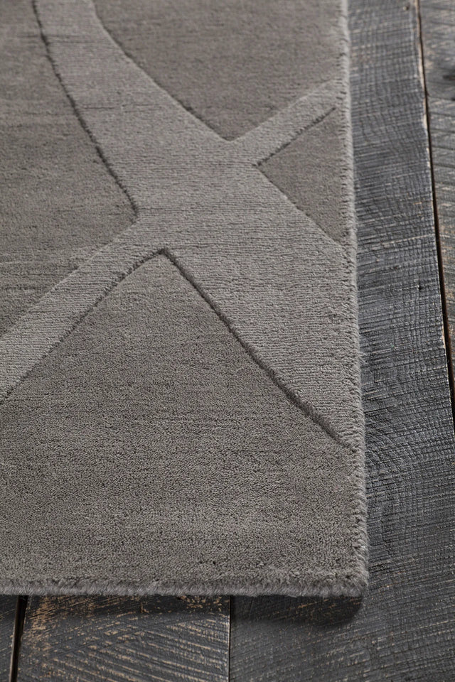 Chandra Jaipur JAI-18909 Grey rug, corner detail