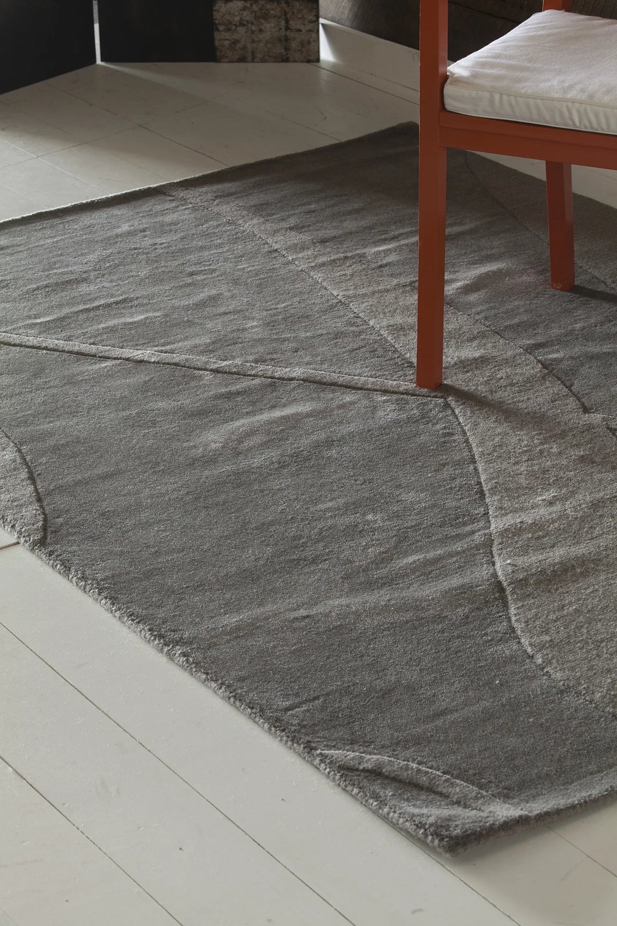 Chandra Jaipur JAI-18909 Grey rug, shown in a styled room setting