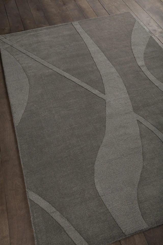 Chandra Jaipur JAI-18909 Grey rug, angled side view