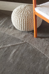 Chandra Jaipur JAI-18909 Grey rug, texture close-up