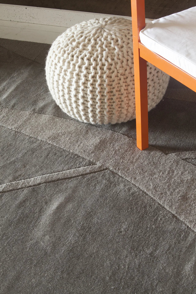 Chandra Jaipur JAI-18909 Grey rug, texture close-up