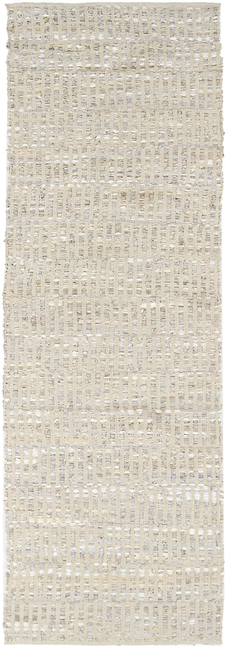 Chandra Jazz JAZ-17001 Grey and Tan runner rug, flat view