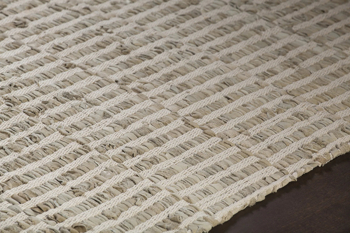 Chandra Jazz JAZ-17001 Grey and Tan rug, side detail view