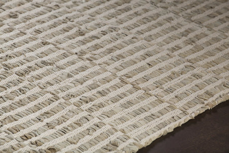 Chandra Jazz JAZ-17001 Grey and Tan rug, side detail view