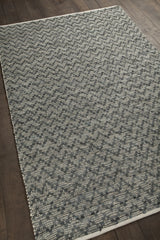 Chandra Jazz JAZ-17002 Tan and Grey rug, angled side view