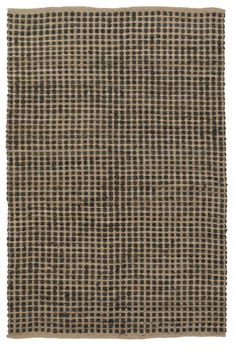 Chandra Jazz JAZ-17003 Tan and Black rug, flat view