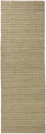 Chandra Jazz JAZ-17004 Tan and Green runner rug, flat view