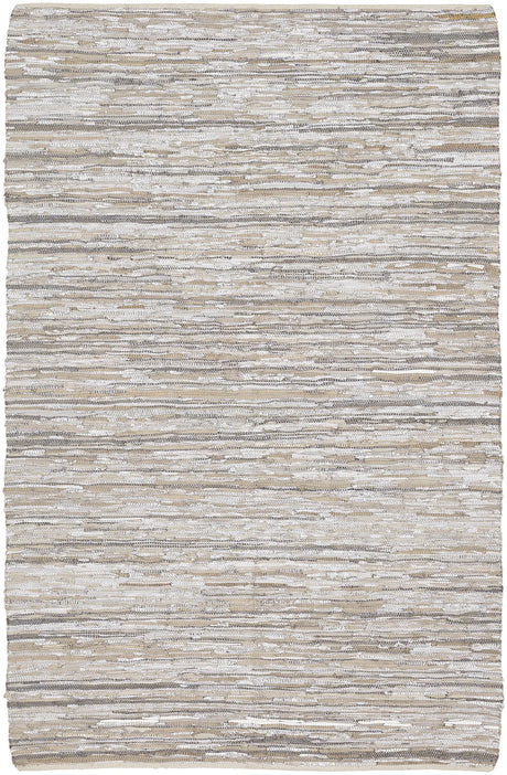 Chandra Jazz JAZ-17005 Silver and Grey and Tan rug, flat view