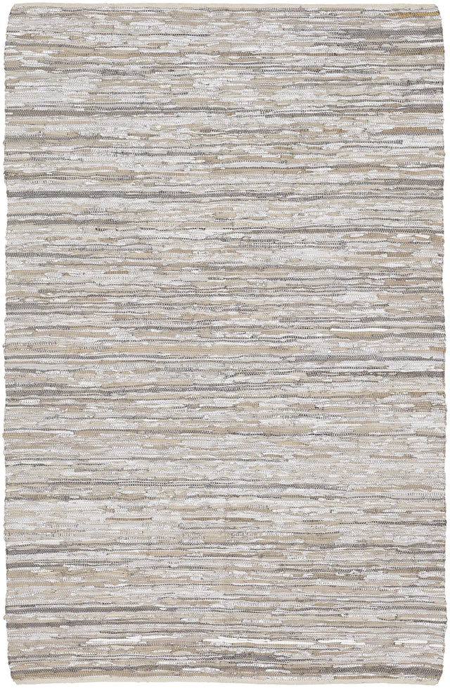 Chandra Jazz JAZ-17005 Silver and Grey and Tan rug, flat view