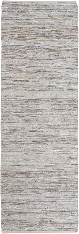 Chandra Jazz JAZ-17005 Silver and Grey and Tan runner rug, flat view