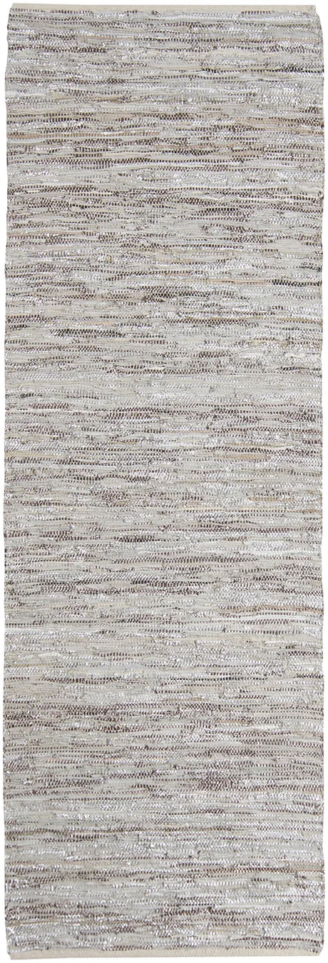 Chandra Jazz JAZ-17005 Silver and Grey and Tan runner rug, flat view