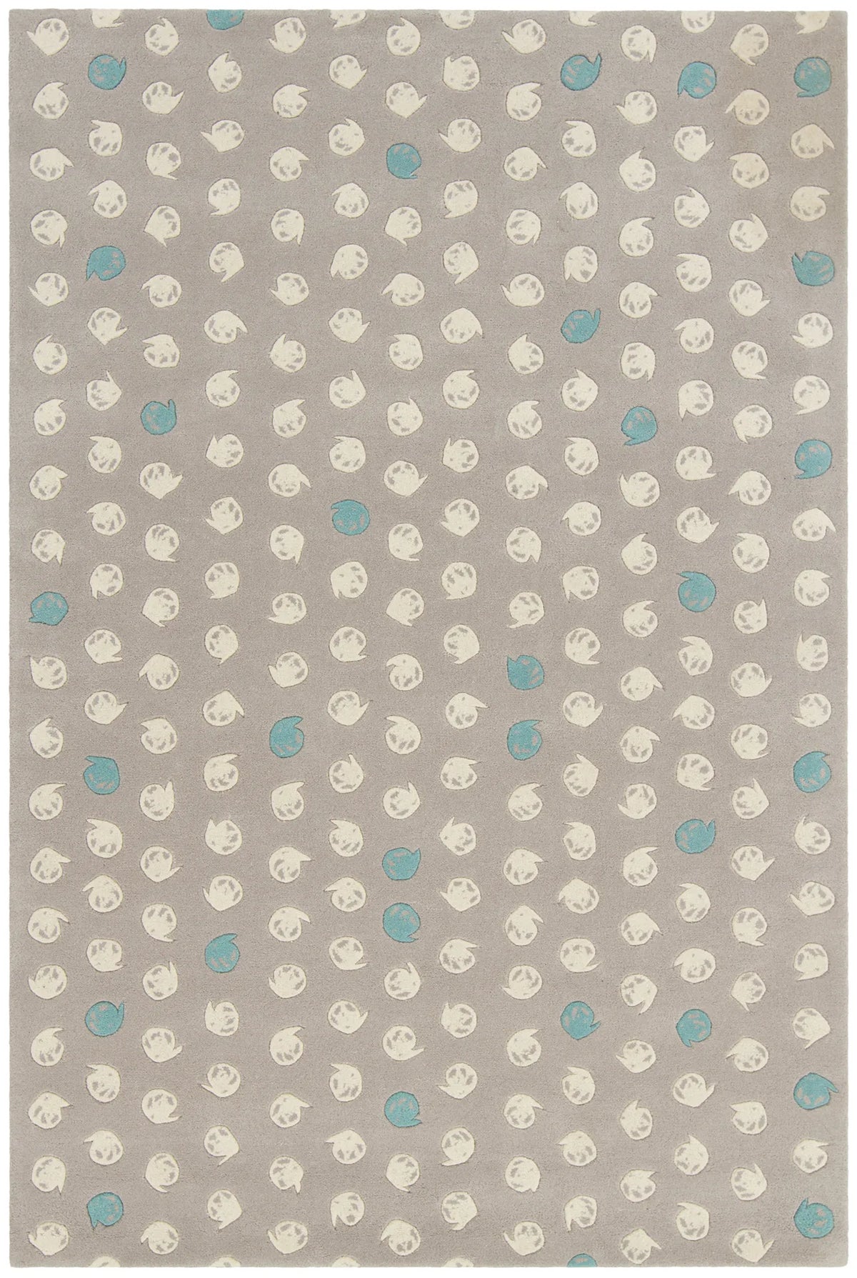 Chandra Jessica Swift JES-28900 Taupe and Cream and Teal rug, flat view