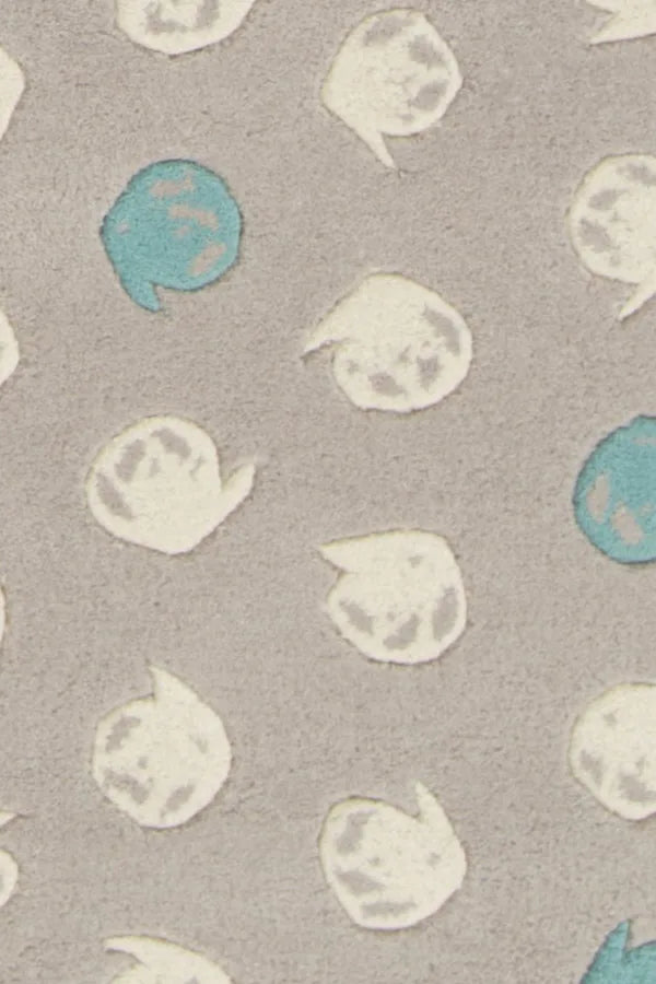 Chandra Jessica Swift JES-28900 Taupe and Cream and Teal rug, texture close-up