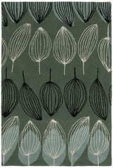 Chandra Jessica Swift JES-28903 Blue and White and Black rug, flat view