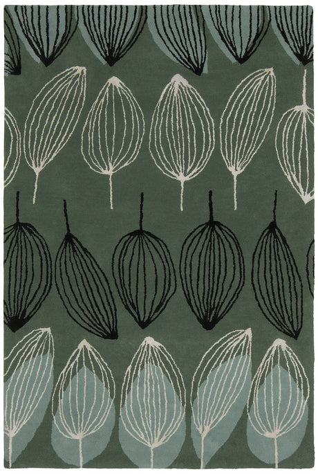 Chandra Jessica Swift JES-28903 Blue and White and Black rug, flat view