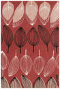 Chandra Jessica Swift JES-28904 Red and Pink and White and Black rug, flat view