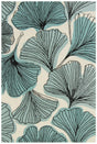 Chandra Jessica Swift JES-28905 White and Black and Teal rug, flat view