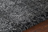 Chandra Joni JON-39302 Silver and Black rug, side detail view