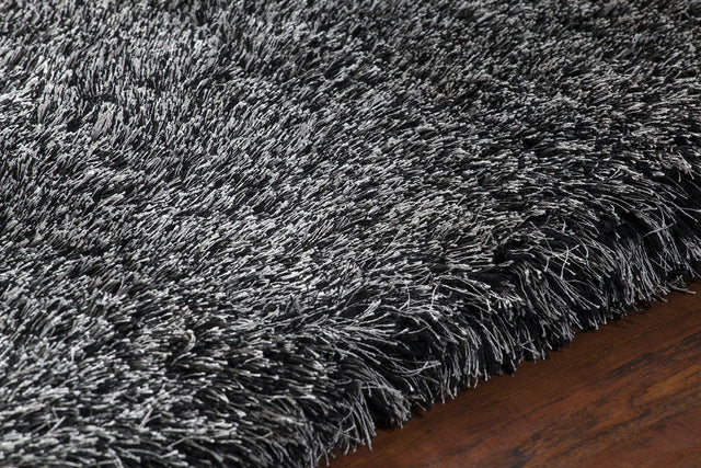 Chandra Joni JON-39302 Silver and Black rug, side detail view
