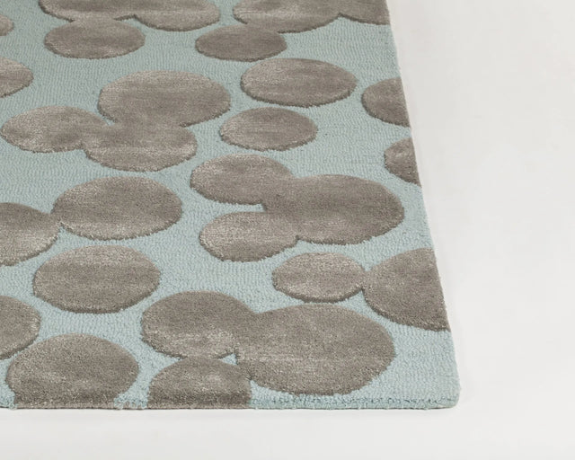 Chandra Joya JOY-46100 Blue and Grey rug, corner detail