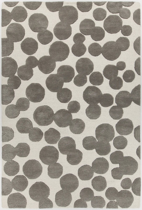 Chandra Joya JOY-46101 White and Grey rug, flat view