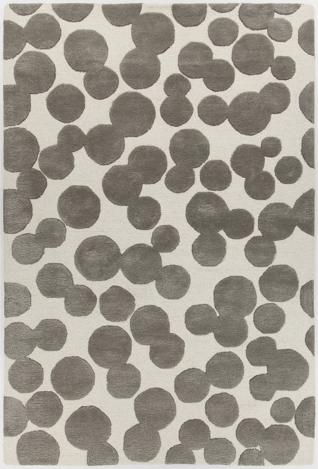 Chandra Joya JOY-46101 White and Grey rug, flat view